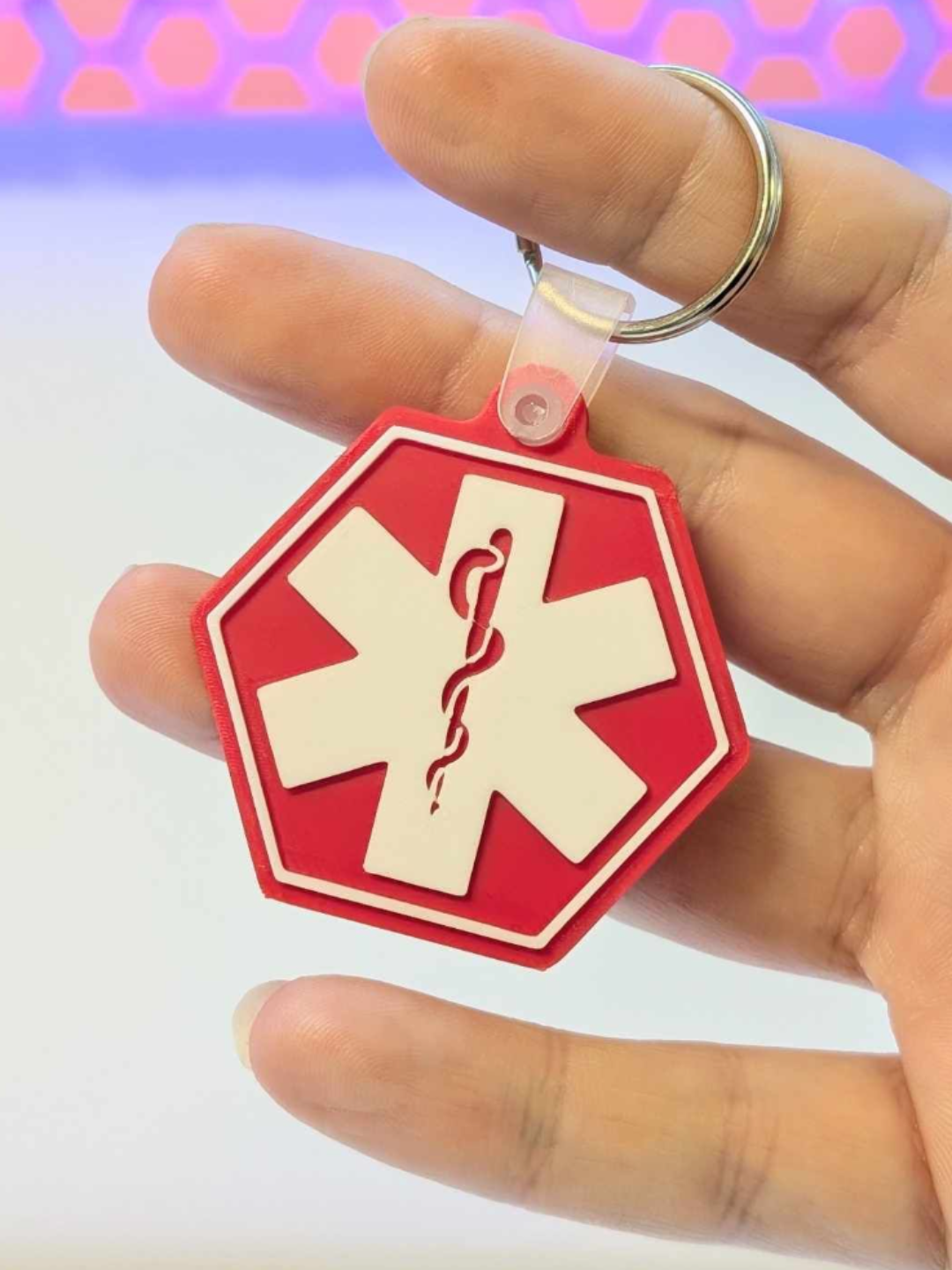 Llavero Médico NFC Impreso en 3D | Alerta Sanitaria