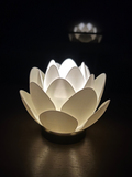 Lámpara Flor de Loto 3D Impresa | Vela LED Incluida | Decoración Zen