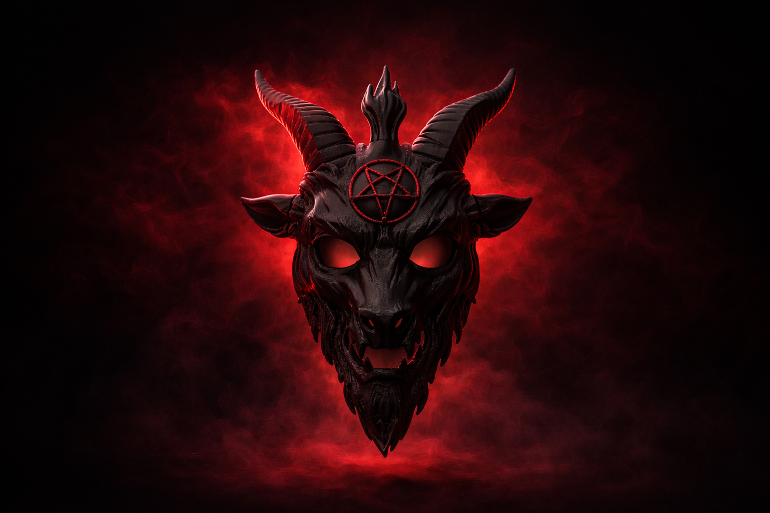 Máscara Baphomet 3D – Edición Oscura