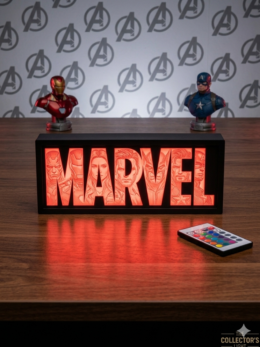 Lámpara Marvel LED RGB Avengers – Luz Decorativa con Mando a Distancia