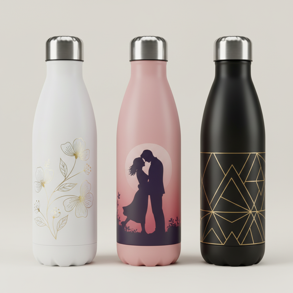 Botellas Térmicas con Tapa Plateada