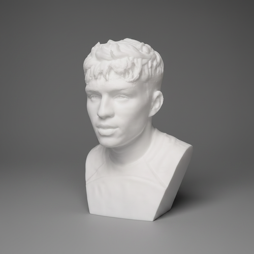 Bustos 3D Gris Medio