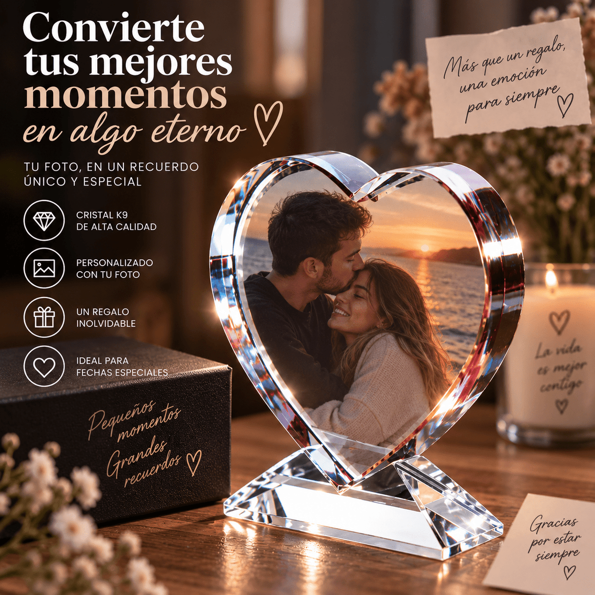 Corazón de Cristal K9 Personalizado con Foto – 10 x 10 cm aprox. - Vantor StreetCorazón de Cristal K9 Personalizado con Foto – 10 x 10 cm aprox.Vantor StreetVantor StreetCorazón de Cristal K9 Personalizado con Foto – 10 x 10 cm aprox.