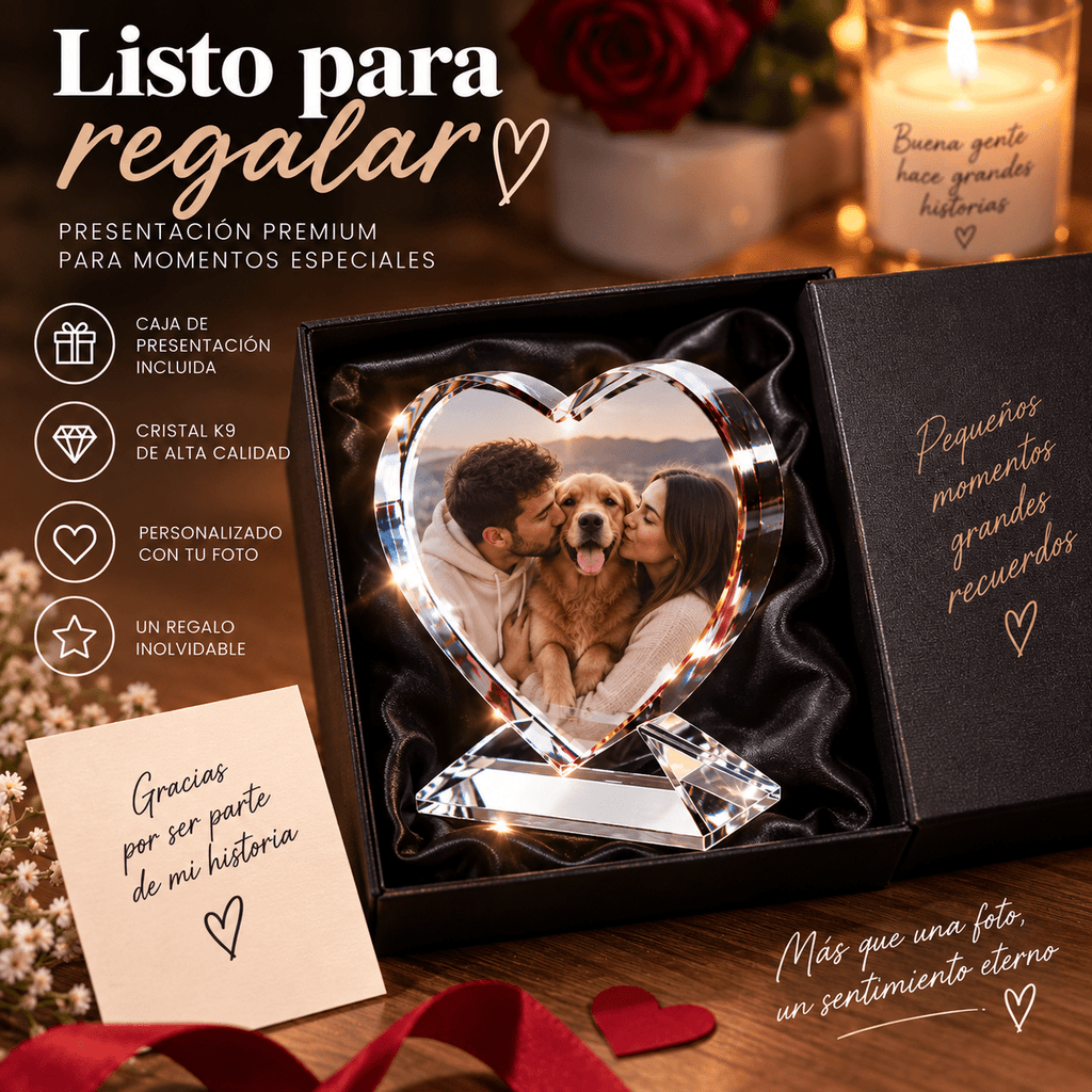Corazón de Cristal K9 Personalizado con Foto – 10 x 10 cm aprox. - Vantor StreetCorazón de Cristal K9 Personalizado con Foto – 10 x 10 cm aprox.Vantor StreetVantor StreetCorazón de Cristal K9 Personalizado con Foto – 10 x 10 cm aprox.