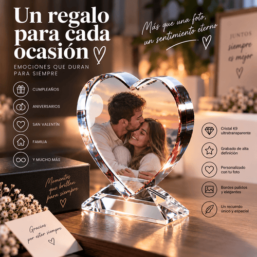 Corazón de Cristal K9 Personalizado con Foto – 10 x 10 cm aprox. - Vantor StreetCorazón de Cristal K9 Personalizado con Foto – 10 x 10 cm aprox.Vantor StreetVantor StreetCorazón de Cristal K9 Personalizado con Foto – 10 x 10 cm aprox.