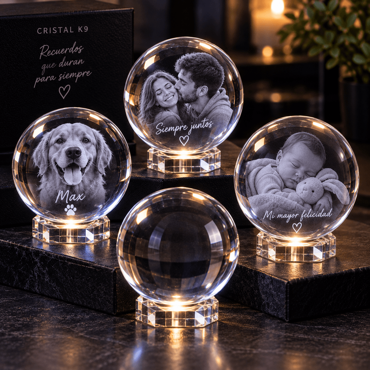 Esfera de Cristal K9 Personalizada con Base LED de Madera - Vantor StreetEsfera de Cristal K9 Personalizada con Base LED de MaderaVantor StreetVantor StreetEsfera de Cristal K9 Personalizada con Base LED de Madera