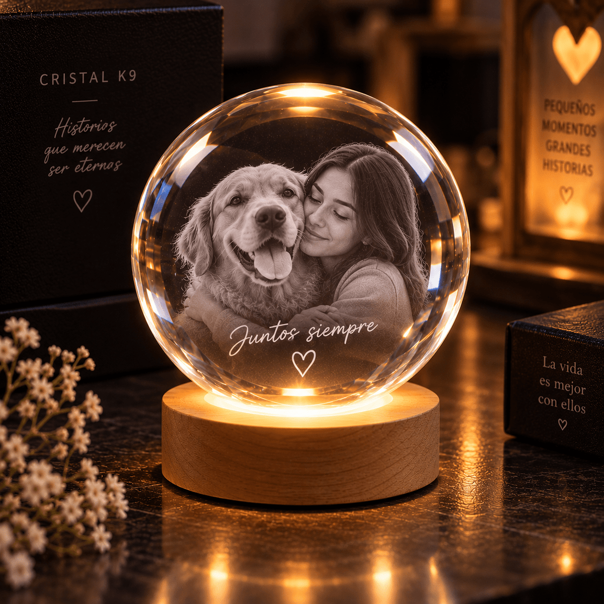 Esfera de Cristal K9 Personalizada con Base LED de Madera - Vantor StreetEsfera de Cristal K9 Personalizada con Base LED de MaderaVantor StreetVantor StreetEsfera de Cristal K9 Personalizada con Base LED de Madera