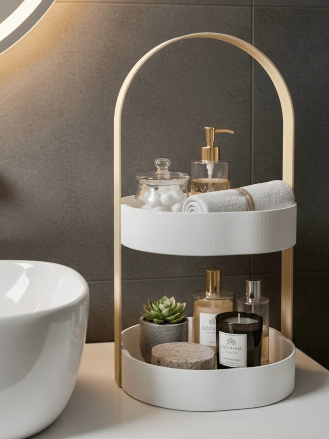 Estantería de Baño de 2 Niveles - Vantor StreetEstantería de Baño de 2 NivelesOrganización y AlmacenamientoVantor StreetVantor StreetEstantería de Baño de 2 Niveles