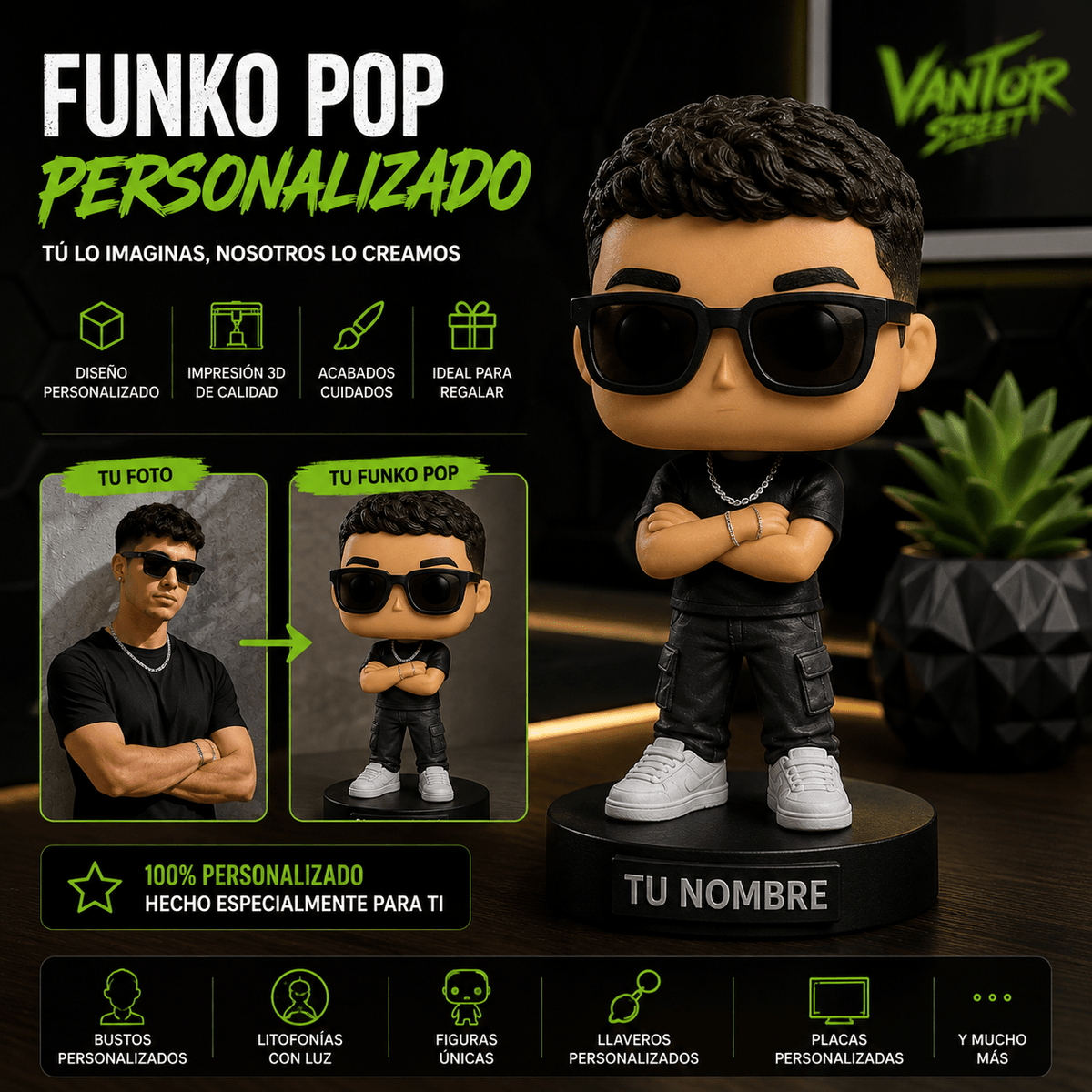 Funko Pop Personalizado 3D - Vantor StreetFunko Pop Personalizado 3DVantor StreetVantor StreetresinaFunko Pop Personalizado 3D