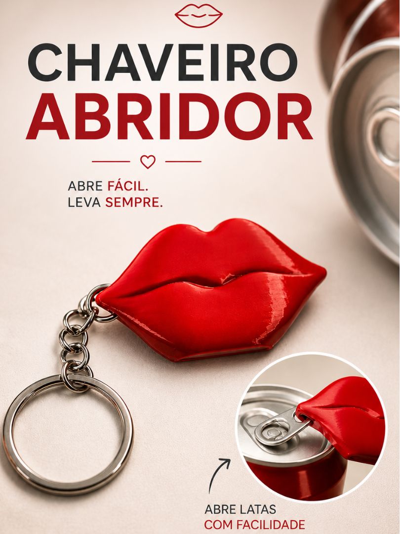Llavero Abridor de Latas con Forma de Labios - Vantor StreetLlavero Abridor de Latas con Forma de LabiosAccesorios y LlaverosVantor StreetVantor StreetLlavero Abridor de Latas con Forma de Labios