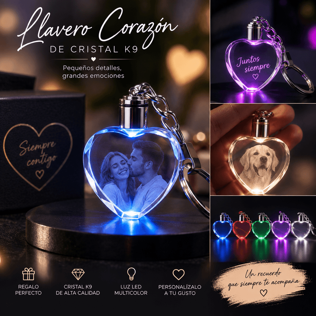 Llavero Corazón de Cristal K9 Personalizado con Luz LED - Vantor StreetLlavero Corazón de Cristal K9 Personalizado con Luz LEDVantor StreetVantor Streetrectangular alargado k9Llavero Corazón de Cristal K9 Personalizado con Luz LED