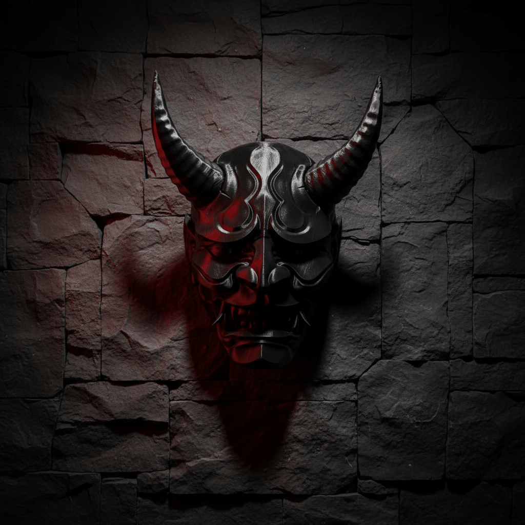 Máscara Hannya con Llamas 3D | Edición Oni Oscuro - Vantor StreetMáscara Hannya con Llamas 3D | Edición Oni OscuroMáscaraVantor StreetVantor StreetMáscara Hannya pared