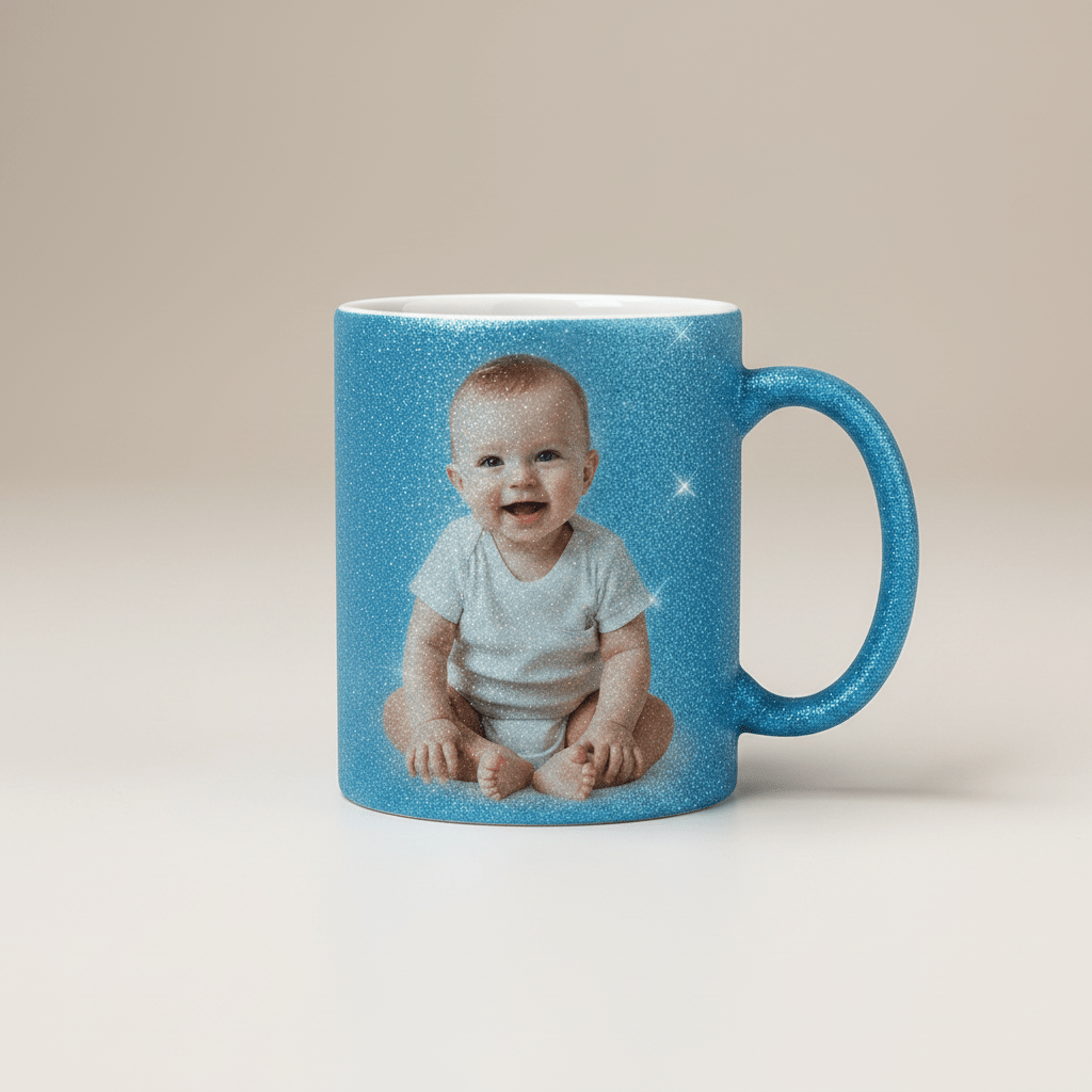 Taza Personalizada con Purpurina y Tu Foto | Regalo Único en 5 Colores - Vantor StreetTaza Personalizada con Purpurina y Tu Foto | Regalo Único en 5 ColoresTazasVantor StreetVantor StreetcelesteTaza azul celeste con bebé