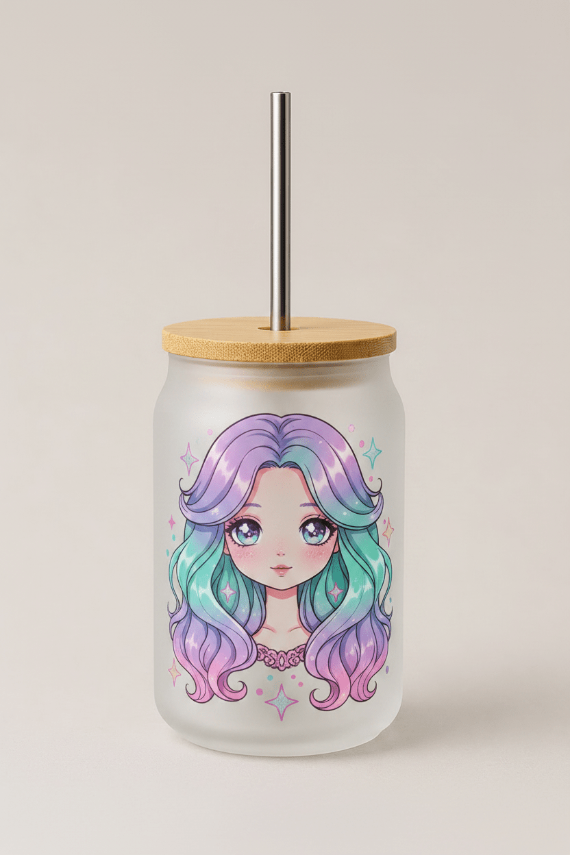 Vaso Can Esmerilado Personalizado | Tapa Bambú y Pajita - Vantor StreetVaso Can Esmerilado Personalizado | Tapa Bambú y PajitaVasosVantor StreetVantor StreetVaso kawaii anime